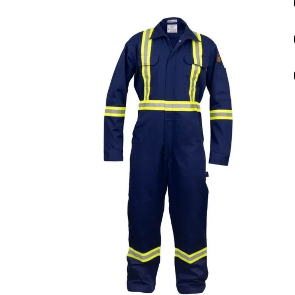 Lakeland FR Unlined Coverall Mens BLUE Safety Hi Vis